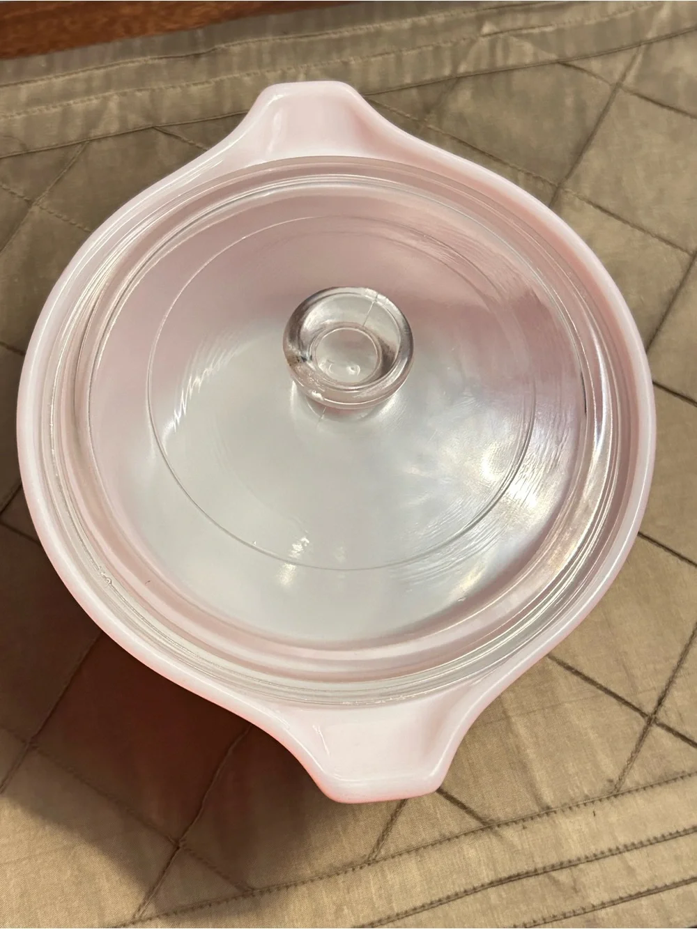 Pyrex Pink Gooseberry Covered Casserole Dish 1 Qt. With Lid